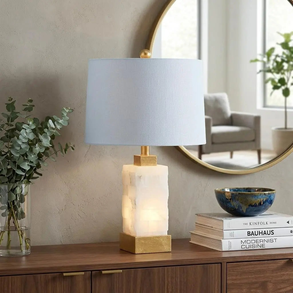23" Gold Novelty Table Lamp LED With Globe Shade Homeroots Lighting