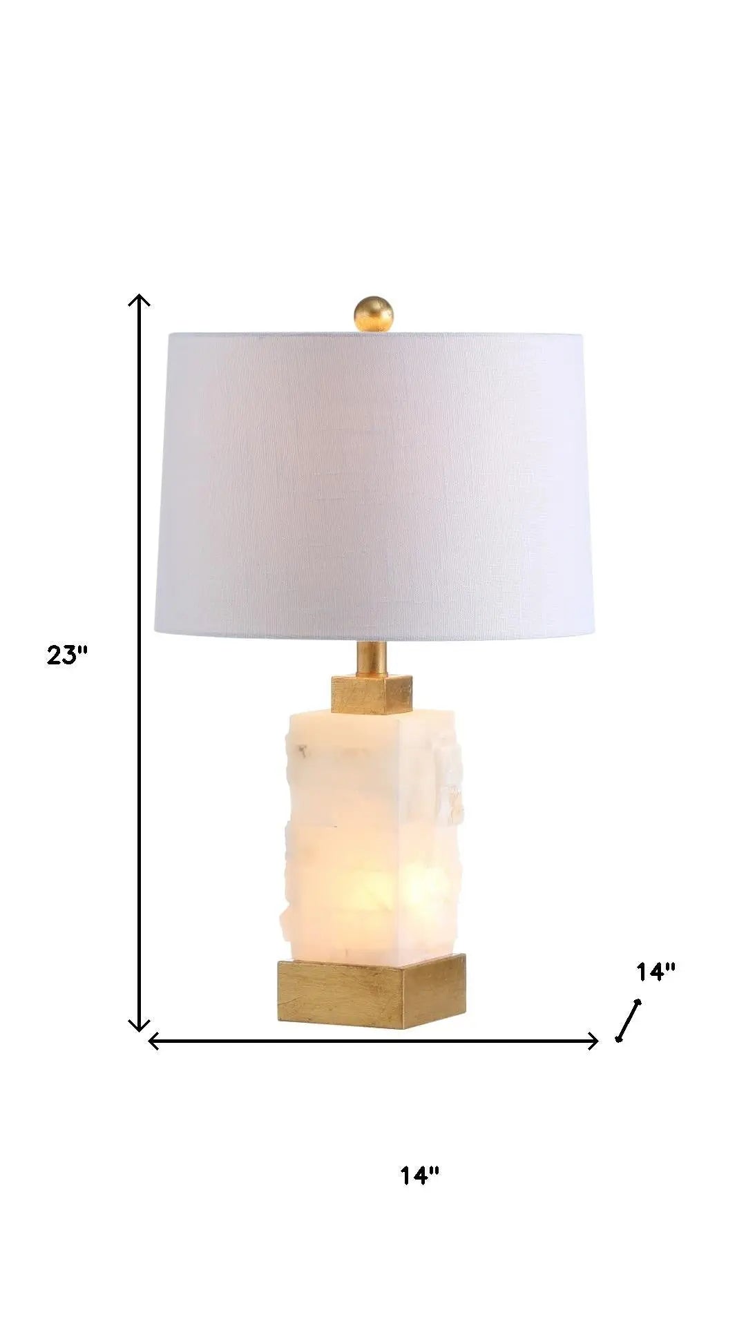 23" Gold Novelty Table Lamp LED With Globe Shade Homeroots Lighting