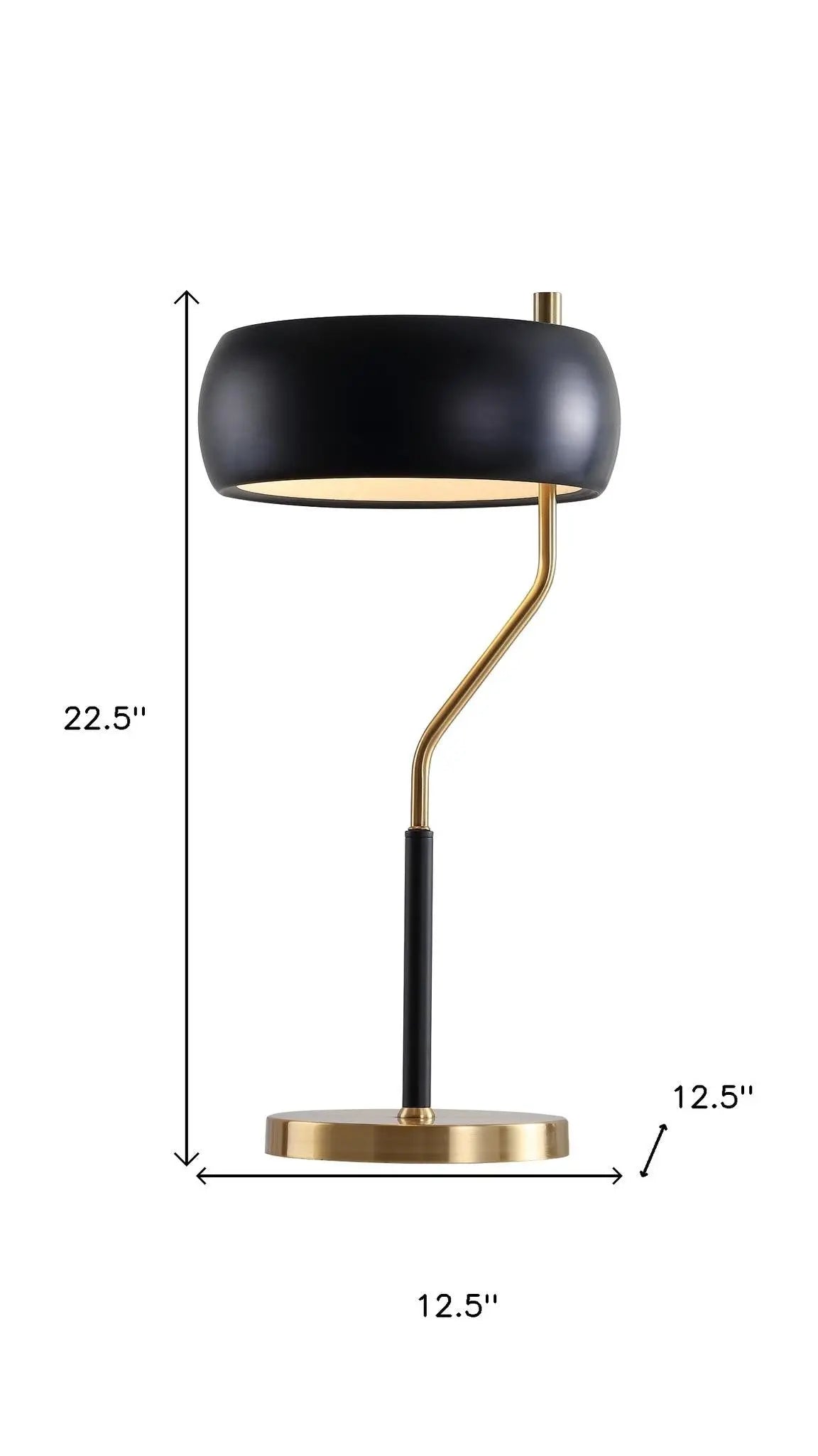 23" Gold Novelty Table Lamp LED With Globe Shade Homeroots Lighting