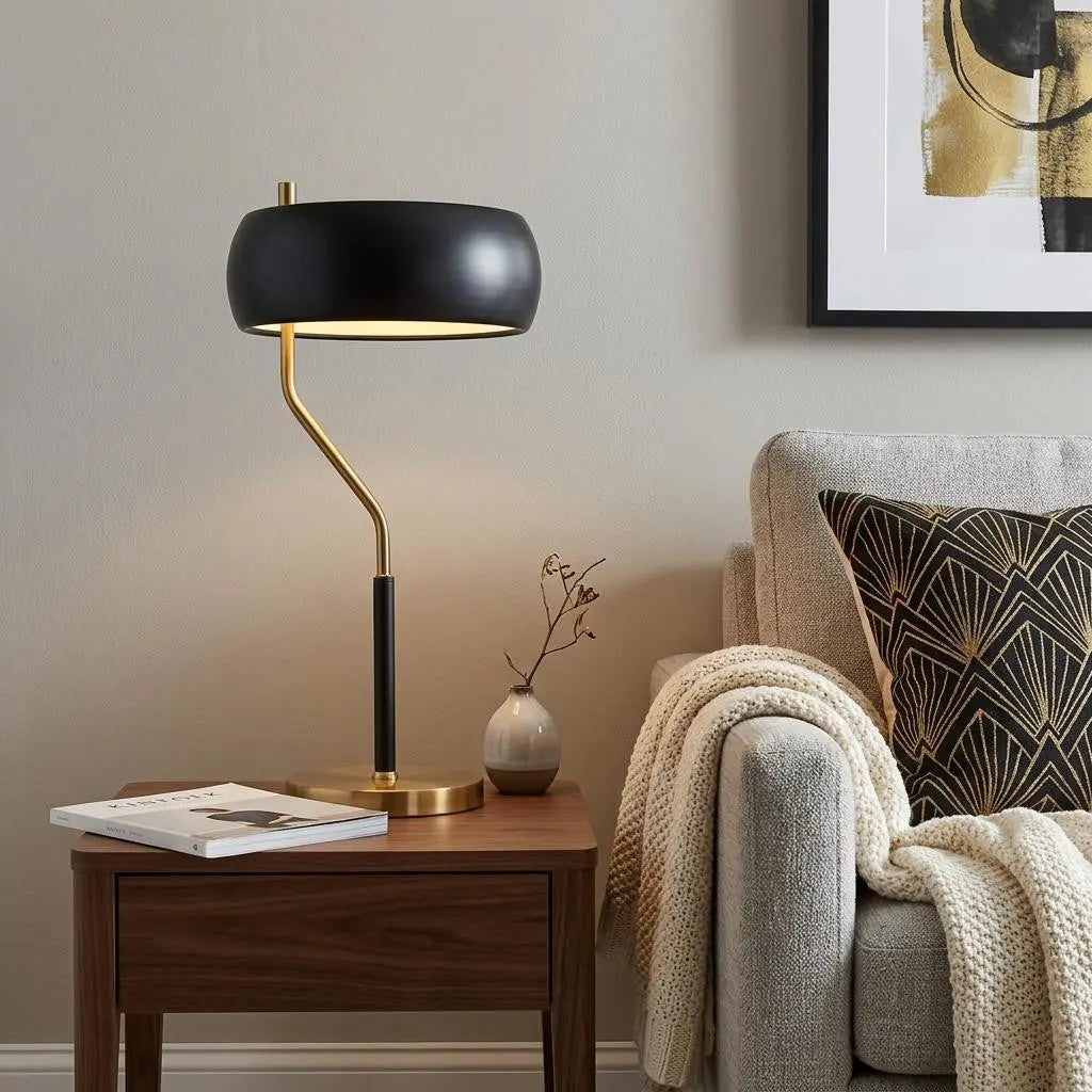 23" Gold Novelty Table Lamp LED With Globe Shade Homeroots Lighting