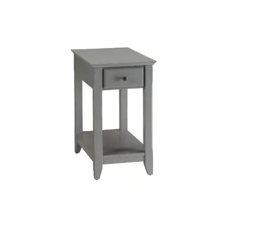 23" Gray Solid and Manufactured Wood End Table Homeroots Living Room
