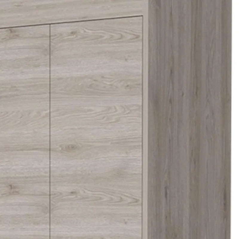 23" Light Gray Wood Accent Cabinet With Two Doors And Two Drawers Homeroots Kitchen & Dining