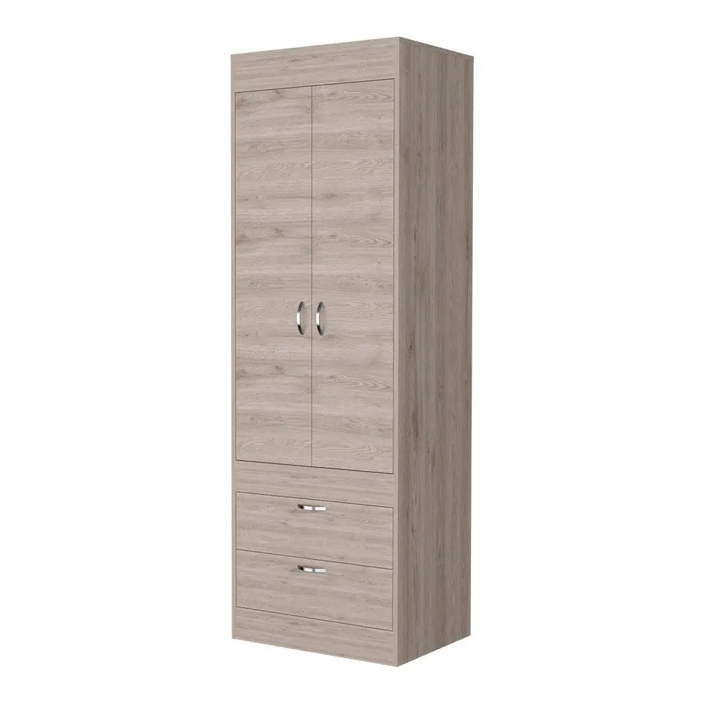 23" Light Gray Wood Accent Cabinet With Two Doors And Two Drawers Homeroots Kitchen & Dining
