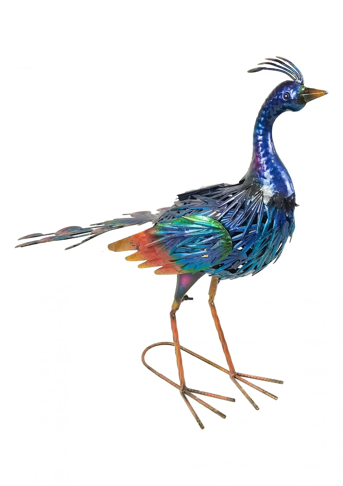 23" Purple And Blue Metal LED lights Birds Garden Accents Accessories Homeroots Outdoor