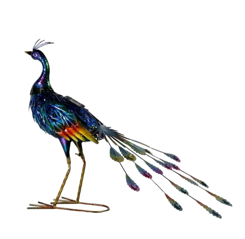 23" Purple And Blue Metal LED lights Birds Garden Accents Accessories Homeroots Outdoor
