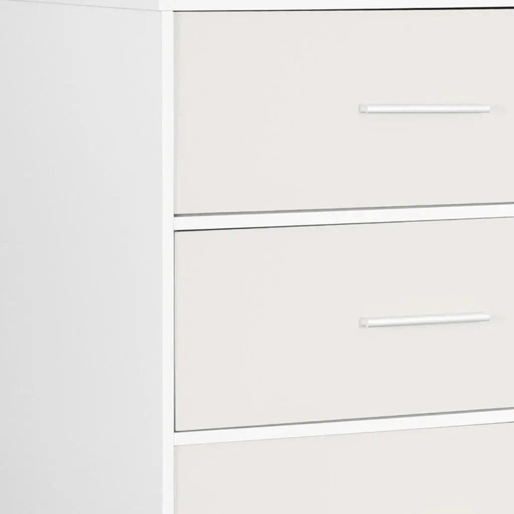 23" White Fabric Wood and Steel Five Drawer Lingerie Chest Homeroots Bed & Bath