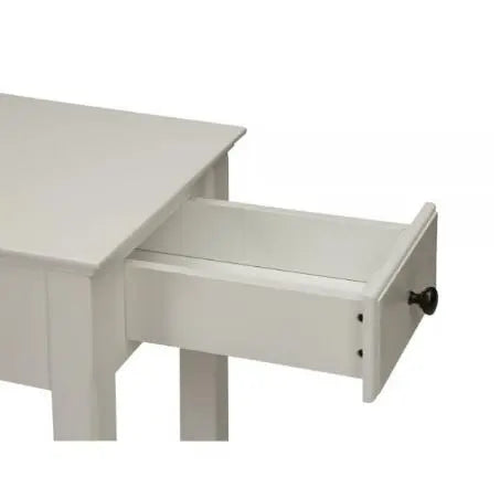 23" White Solid and Manufactured Wood End Table With Drawer And Shelf Homeroots Living Room