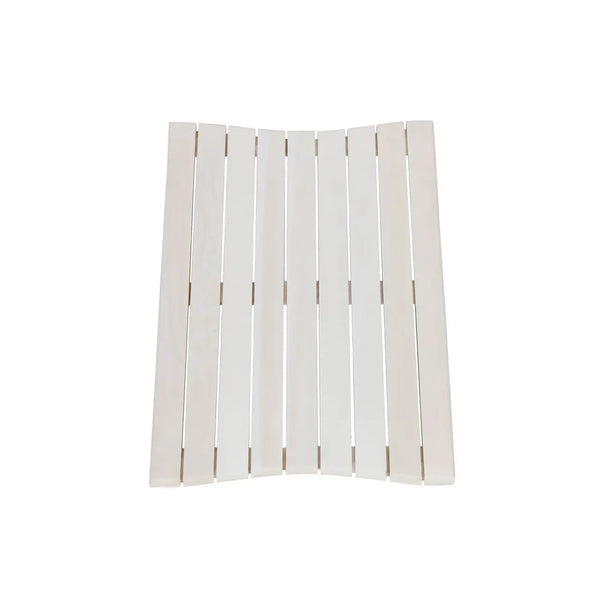 23" White Teak Slat Non Slip Bath Mat Homeroots Bed & Bath