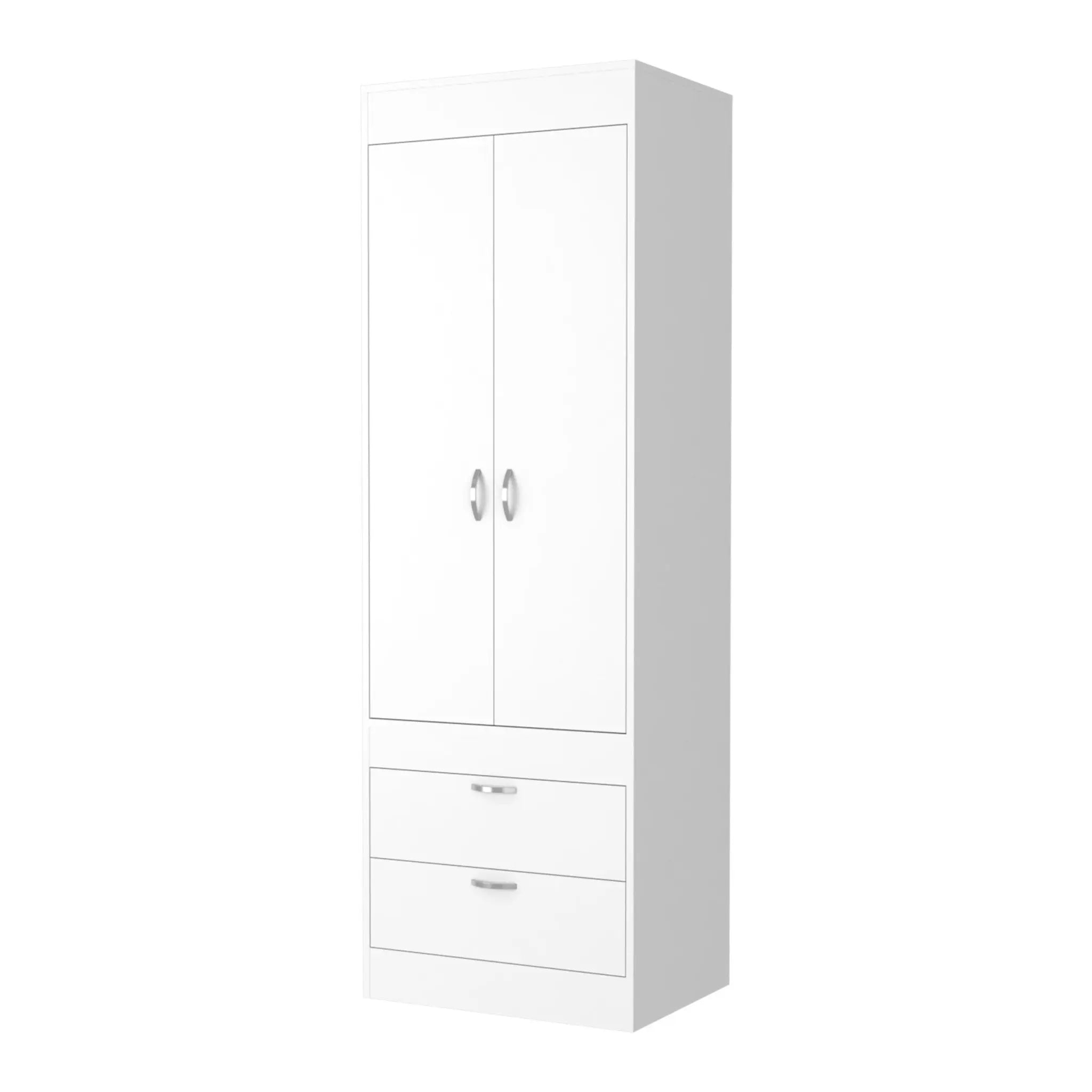 23" White Two Drawer Dresser Homeroots Bed & Bath