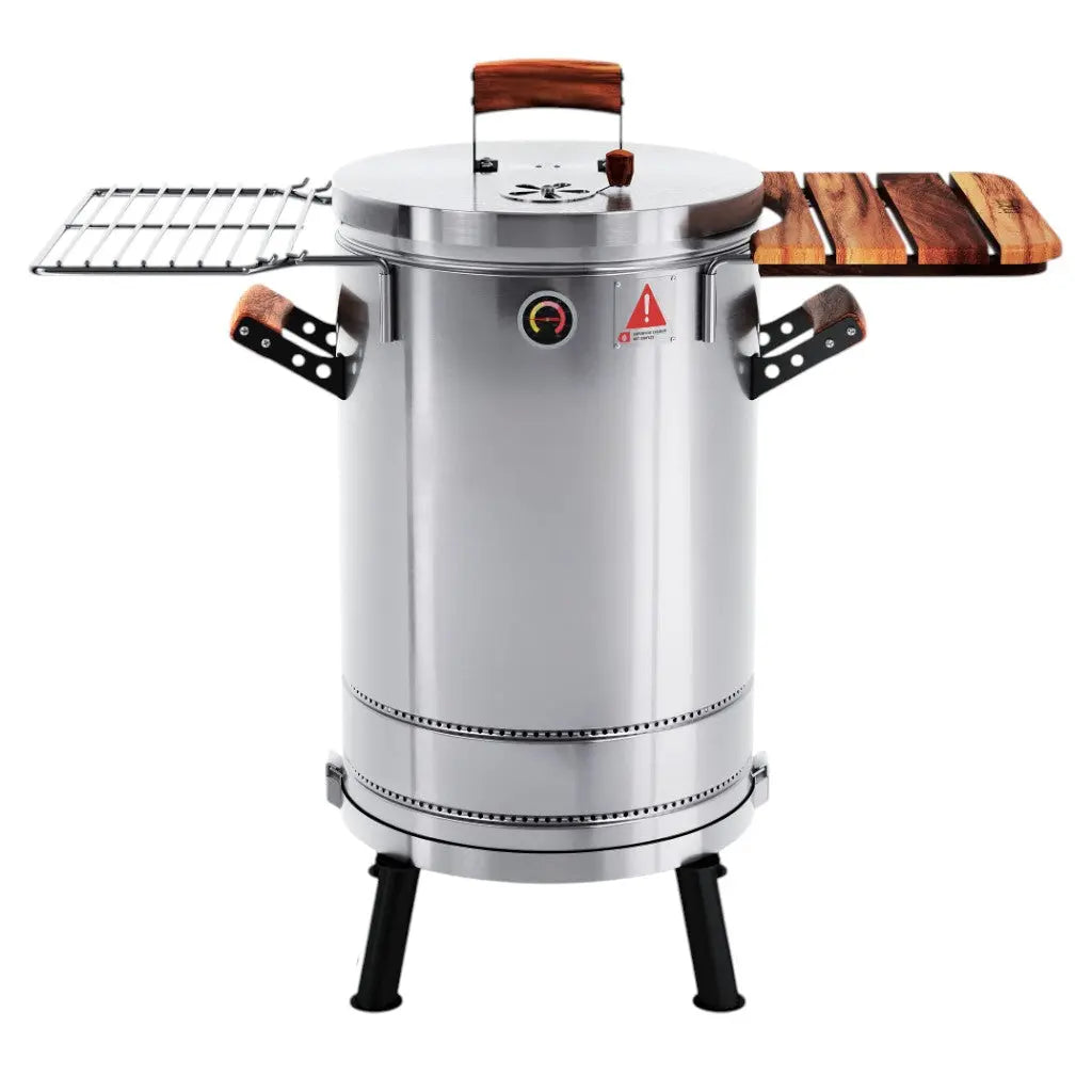 23" X 14" Silver Stainless Steel Portable Smoker Barrel Homeroots Outdoor