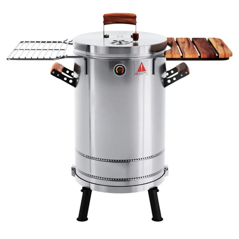 23" X 14" Silver Stainless Steel Portable Smoker Barrel Homeroots Outdoor