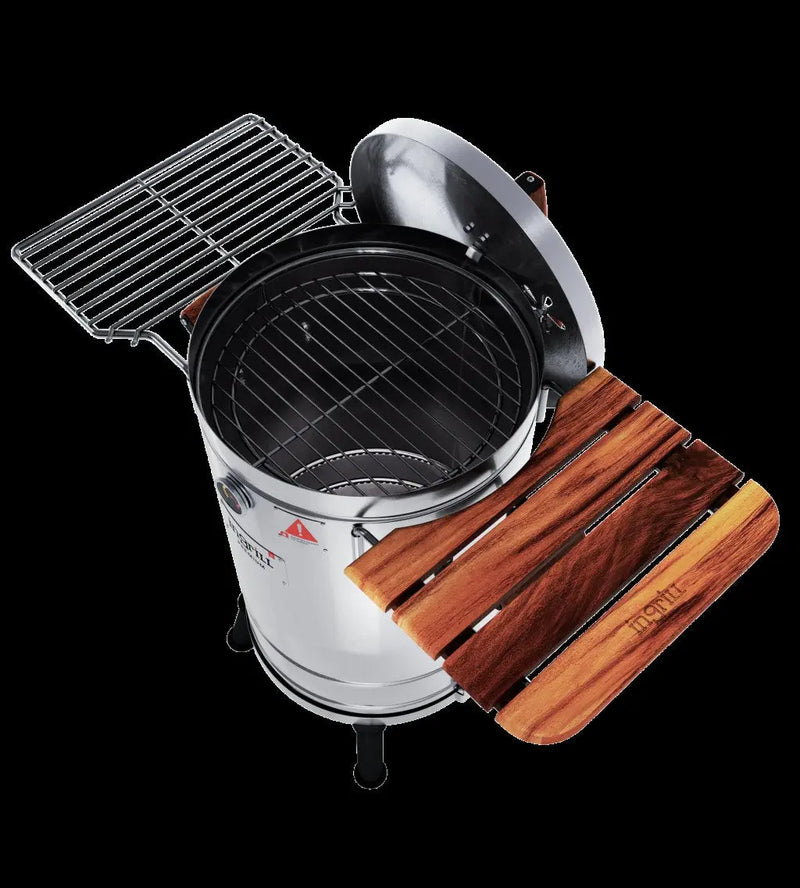 23" X 14" Silver Stainless Steel Portable Smoker Barrel Homeroots Outdoor