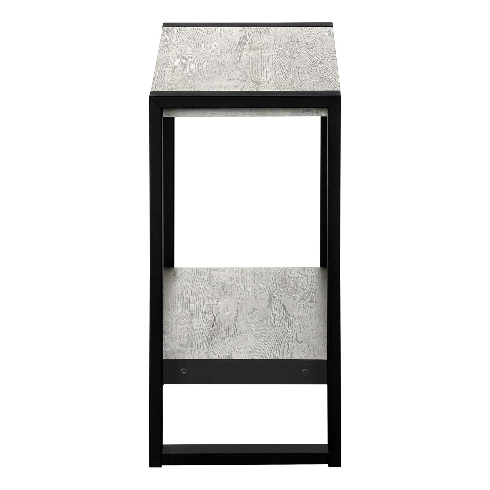 24" Black And Gray End Table With Shelf - Living Room