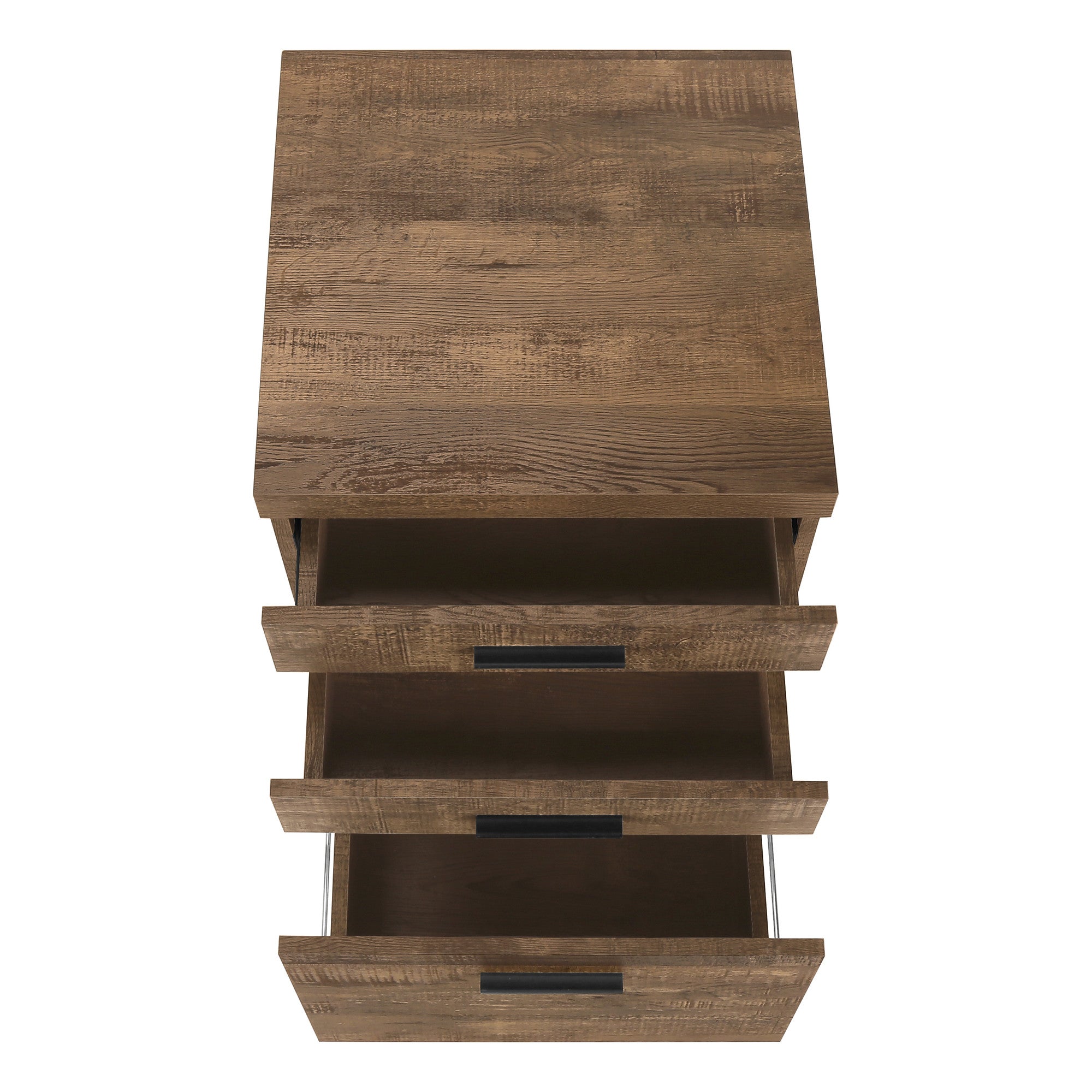 25" Brown Particle Board and Wood Filing Cabinet With Drawers - Office Supplies