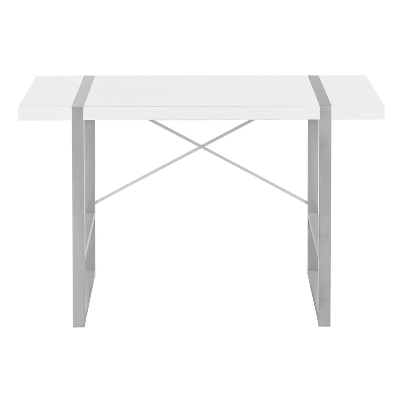 49" White and Gray Computer Desk - Office