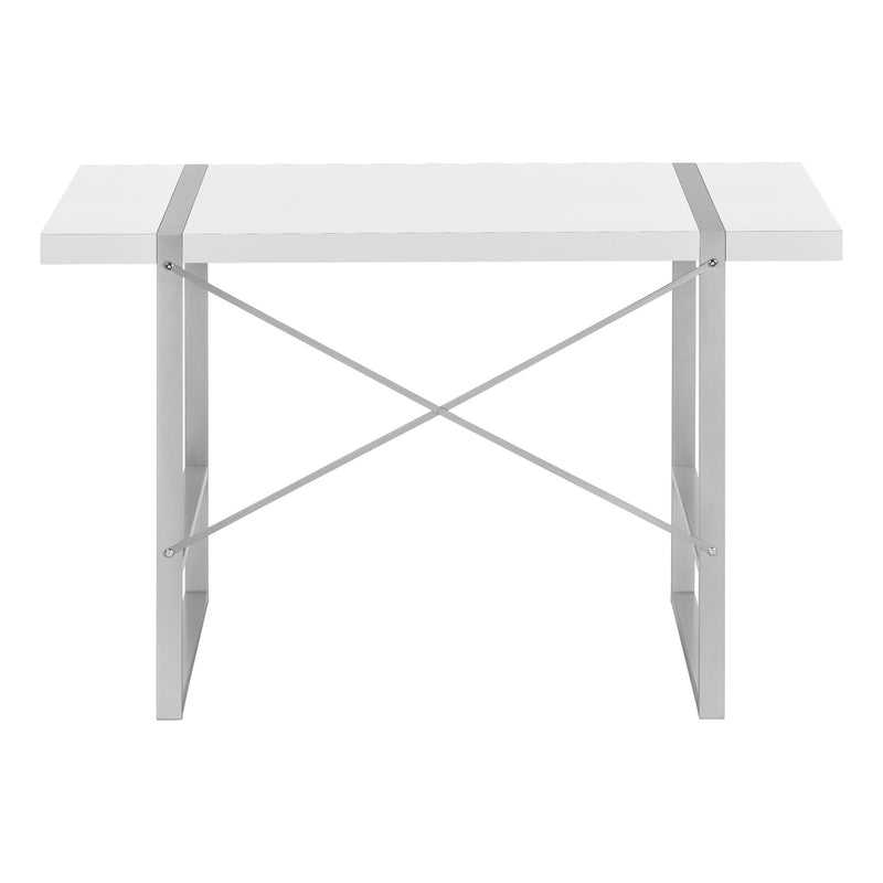 49" White and Gray Computer Desk - Office