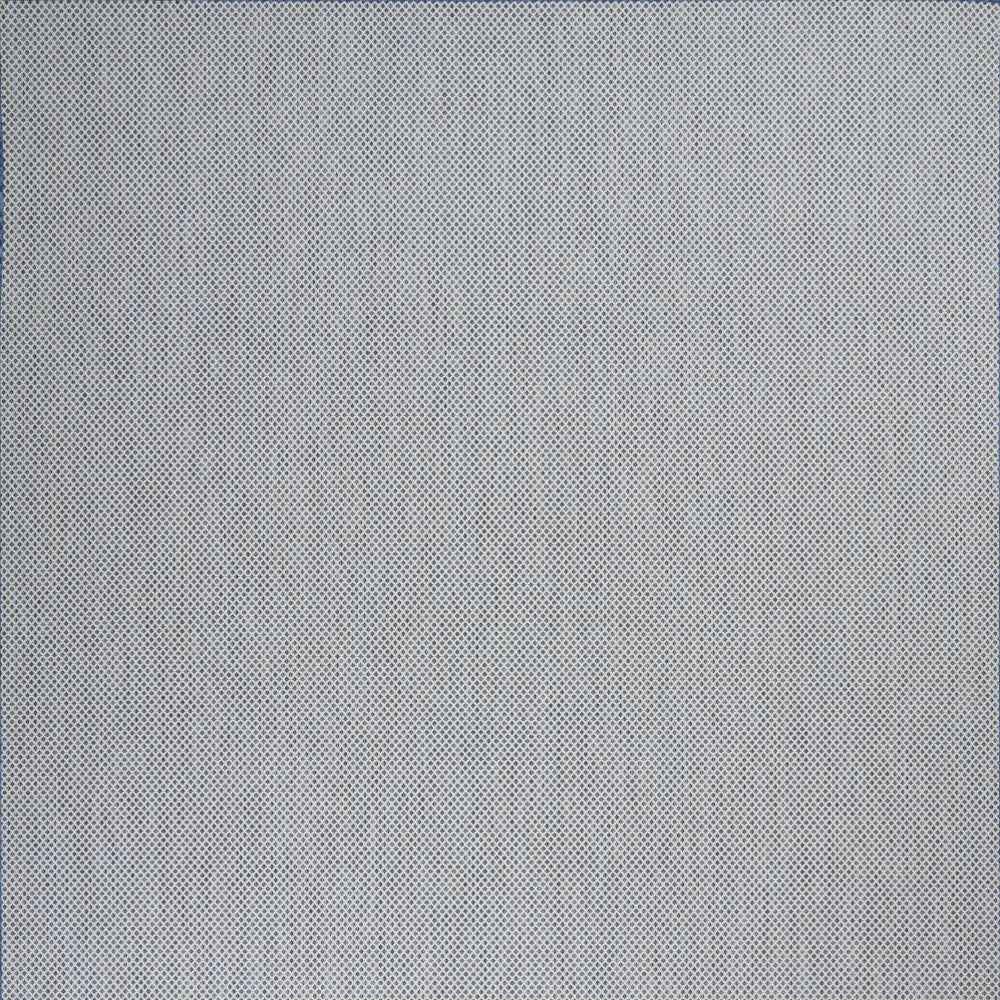 9' X 12' Blue And Ivory Indoor Outdoor Area Rug