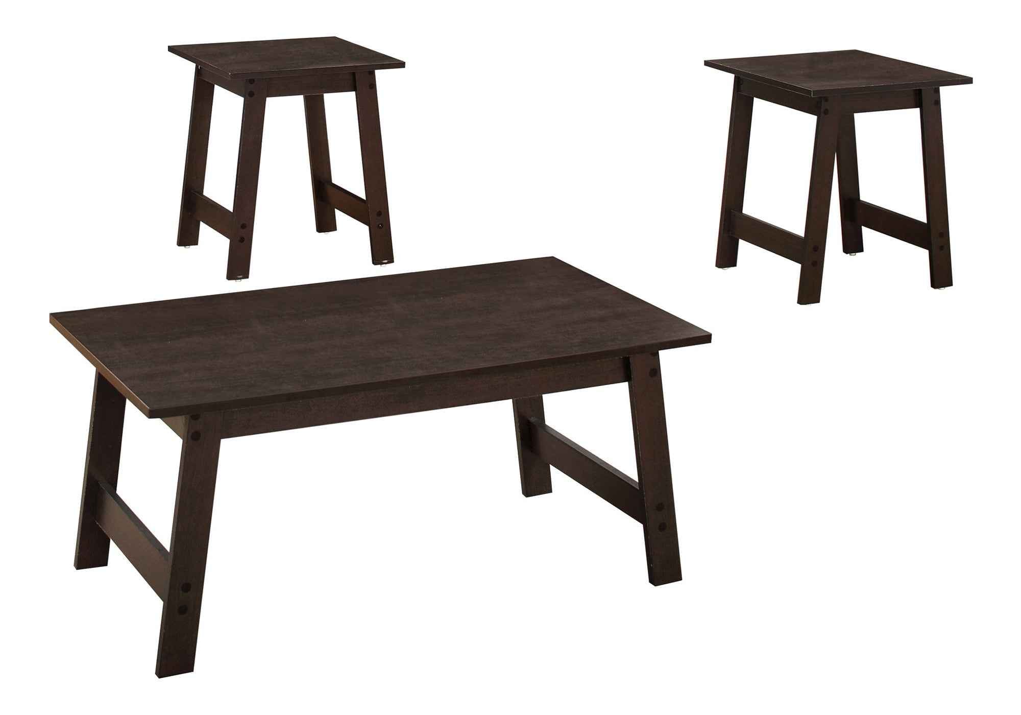 Set of Three 36" Espresso Coffee Table