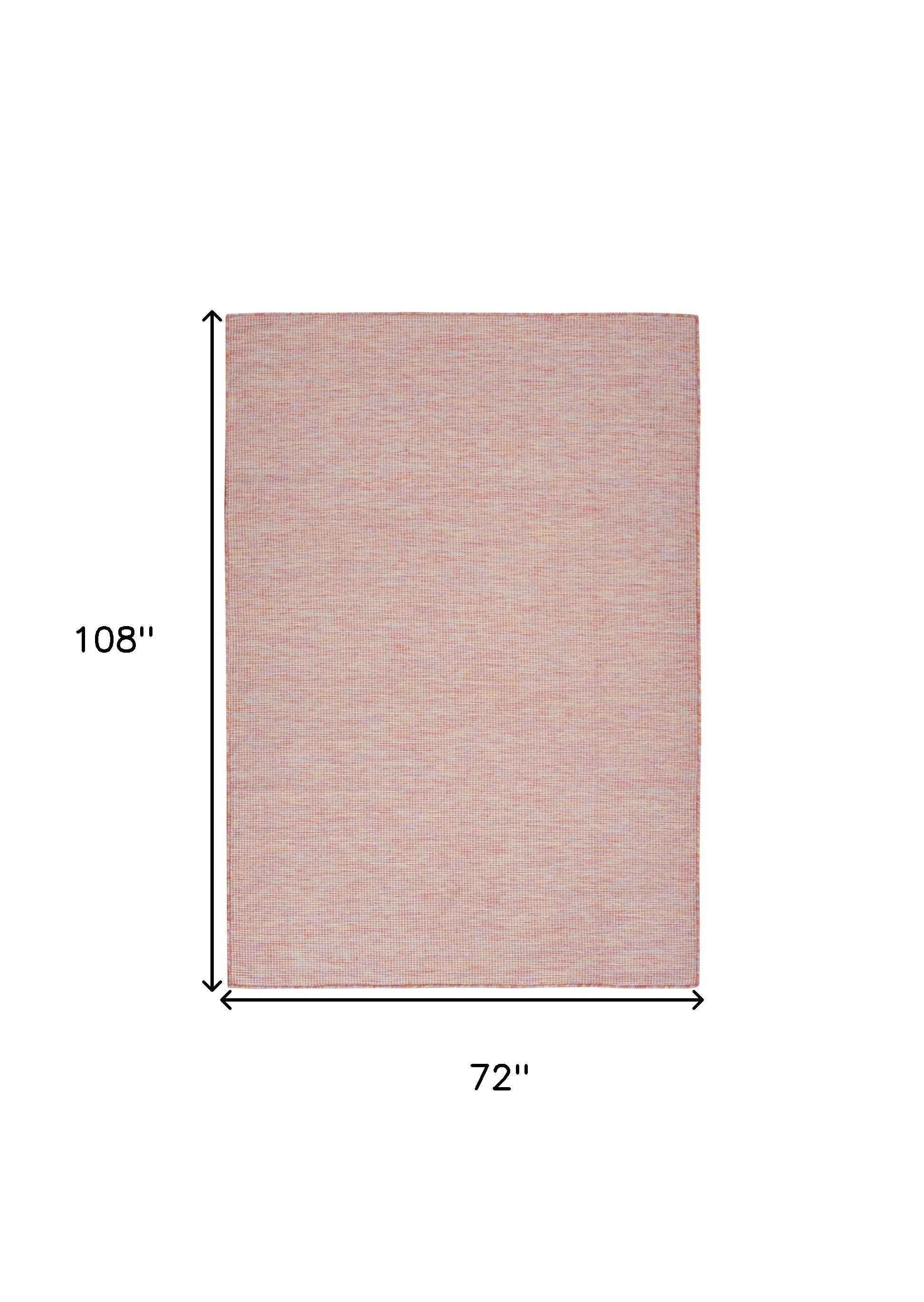 6' X 9' Dark Red Indoor Outdoor Area Rug