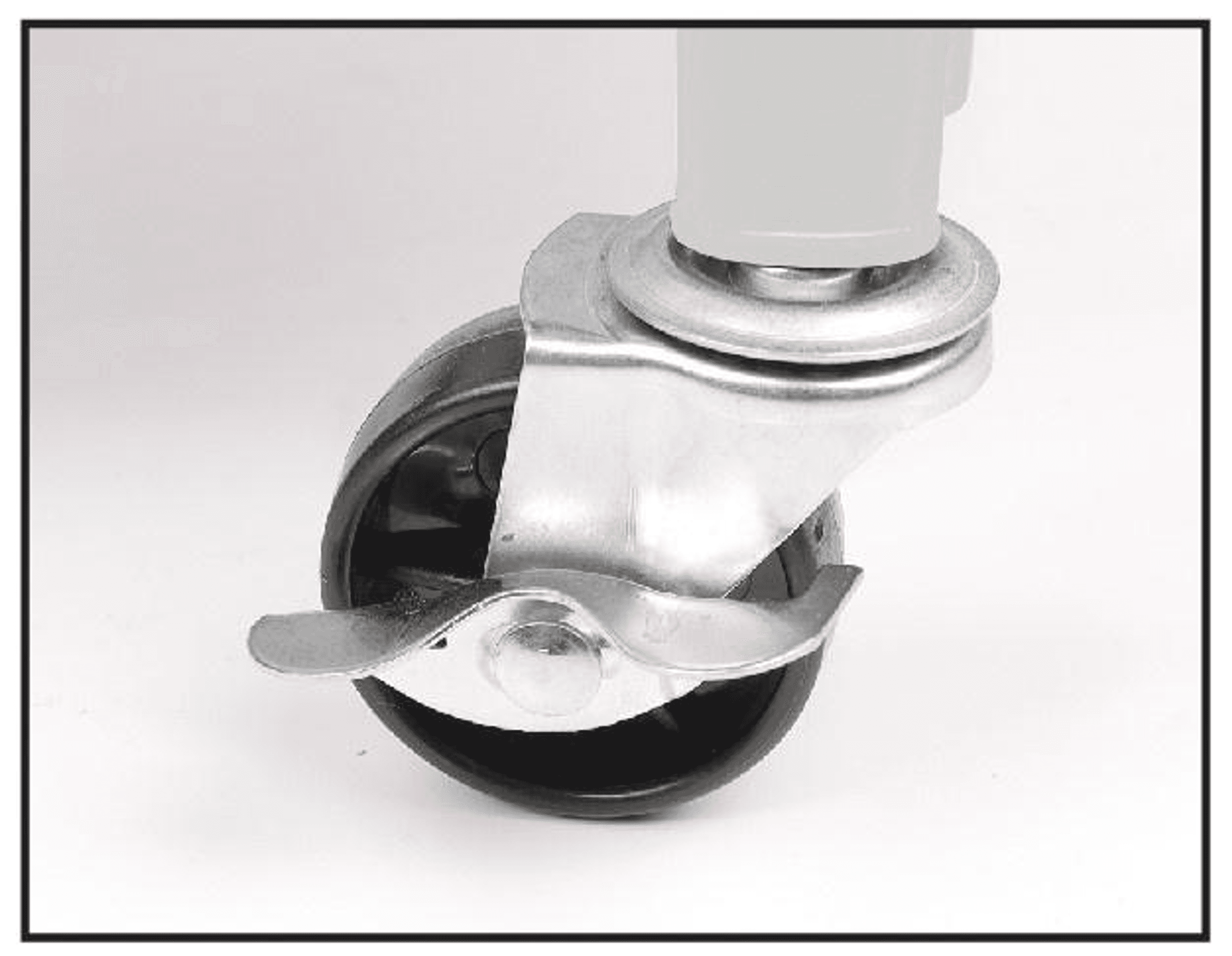 3-tier foldable rolling trolley caster wheel with black rubber and silver metal frame