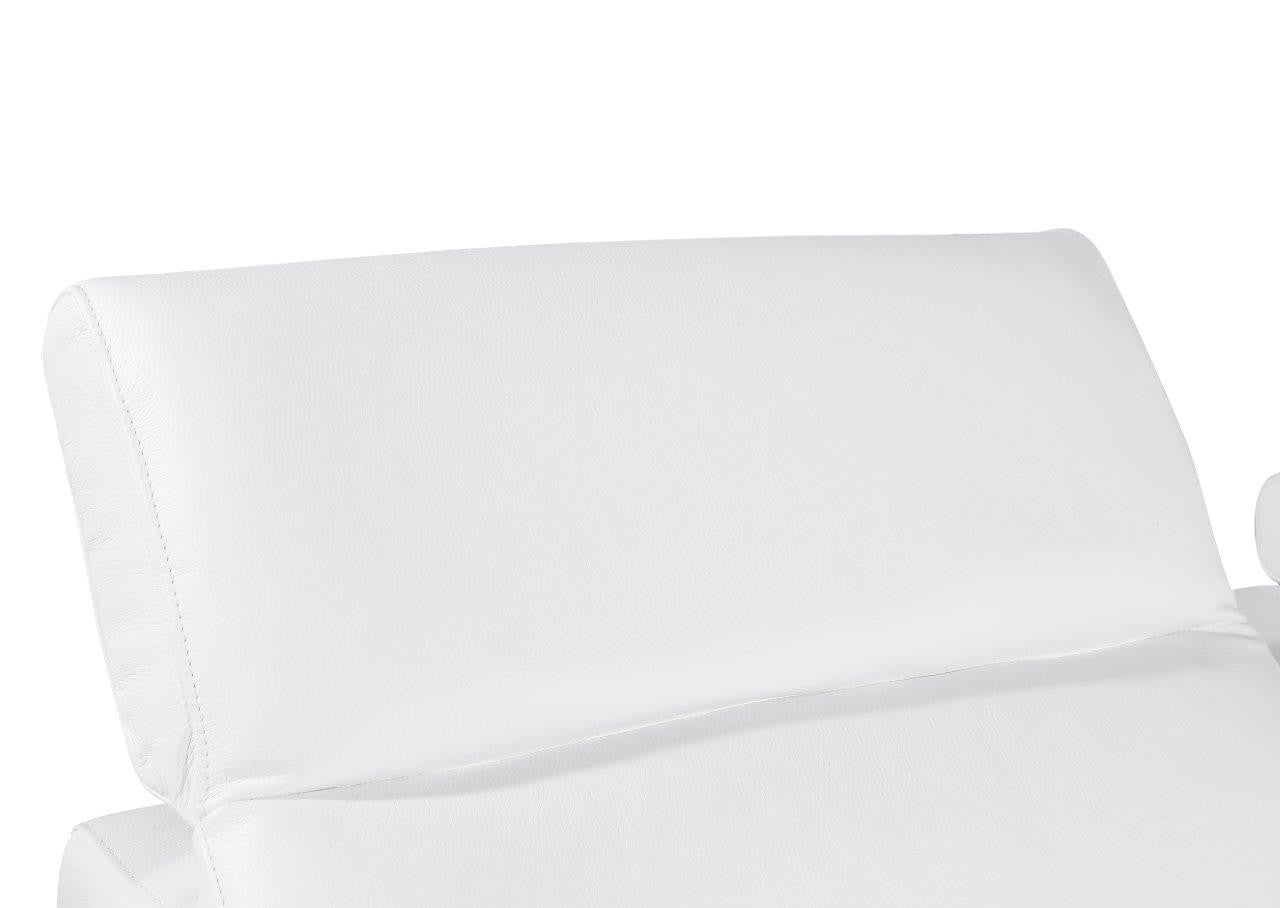 White Italian Leather Modular L Shaped Five Piece Corner Sectional