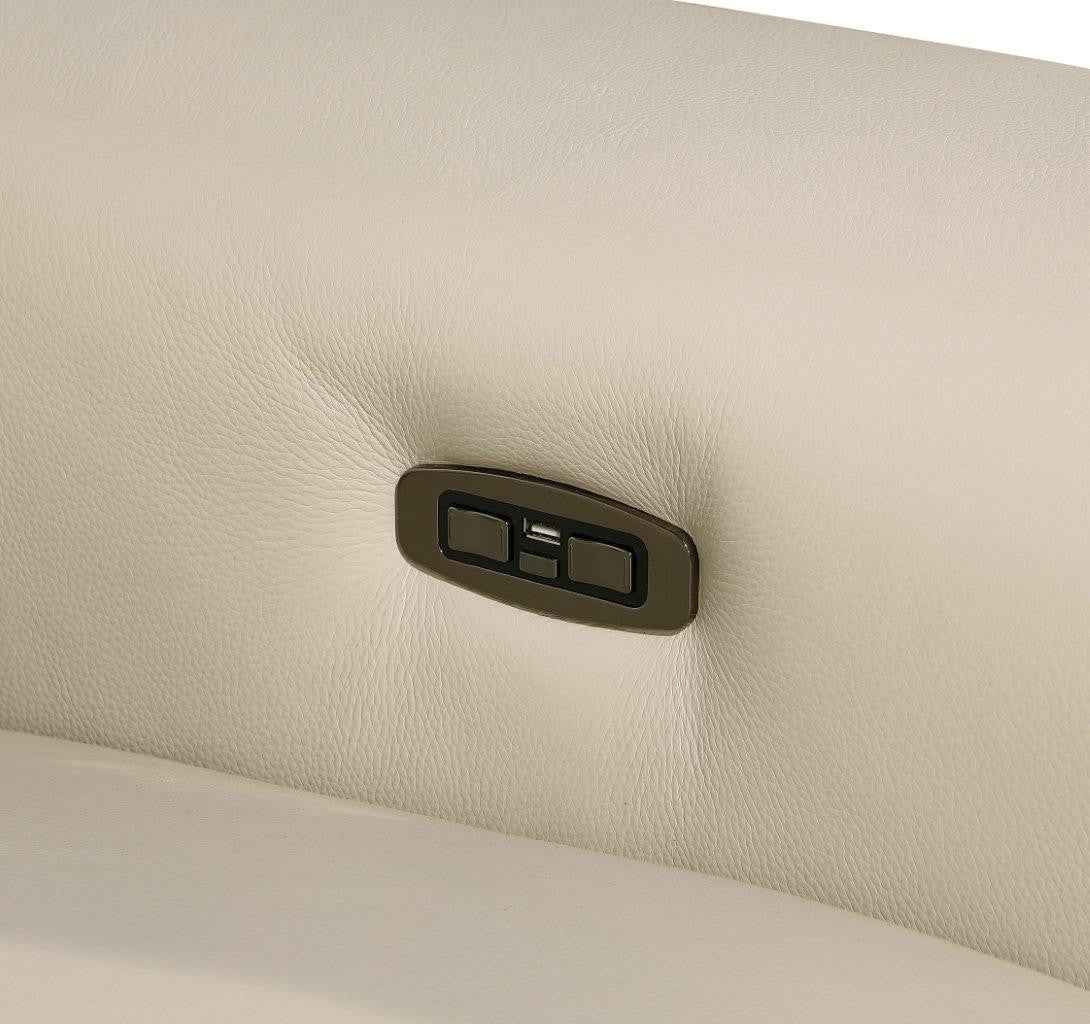 Beige Italian Leather Modular L Shaped Eight Piece Corner Sectional With Console