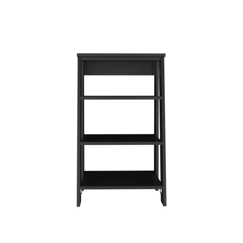 17" Black Wood Freestanding Bathroom Shelf - Office