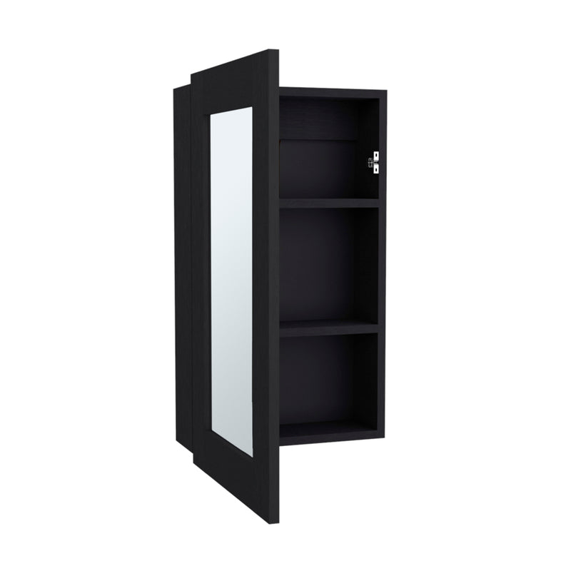 15" Black Wood Floating Bathroom Vanity - Office