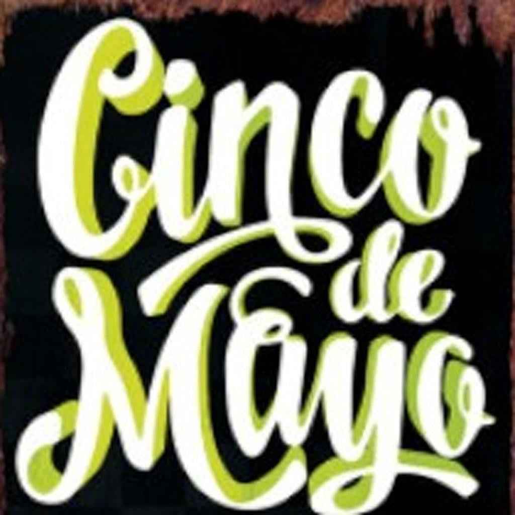 36" Black Green And Orange Solid Wood Cinco de Mayo Tree Porch Sign