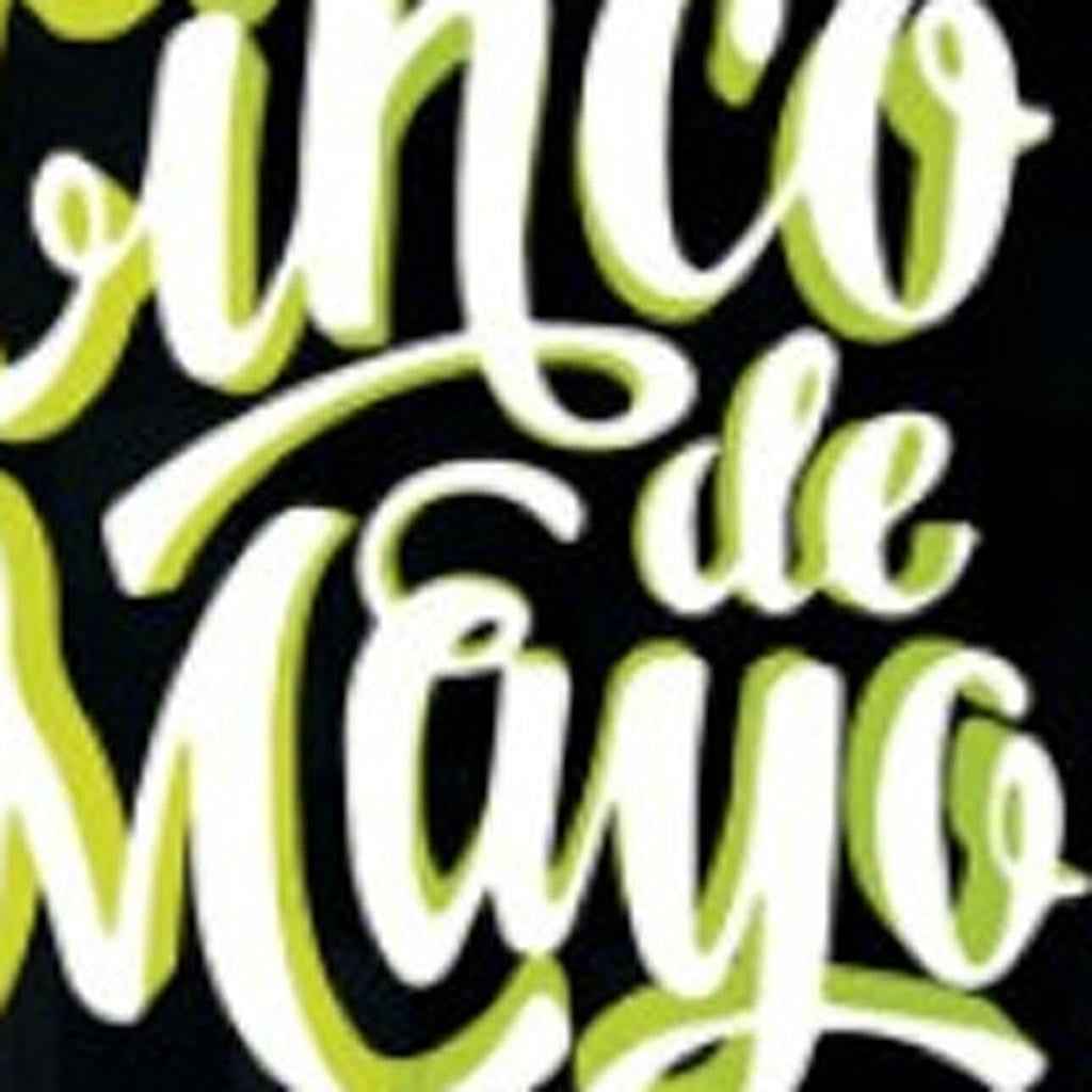 36" Black Green And Orange Solid Wood Cinco de Mayo Tree Porch Sign