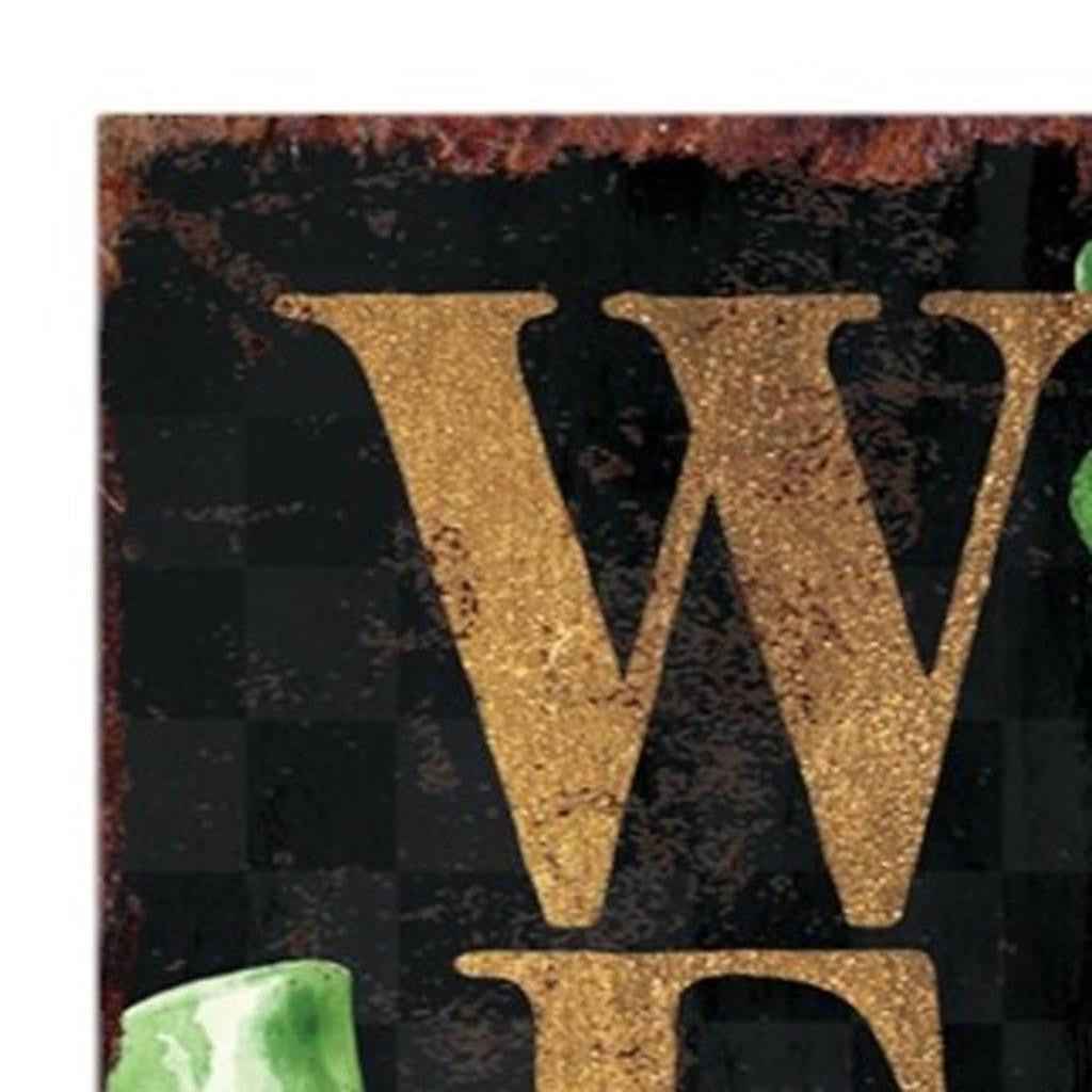 36" Black Gold And Green Solid Wood Welcome St Patrick's Day Porch Sign