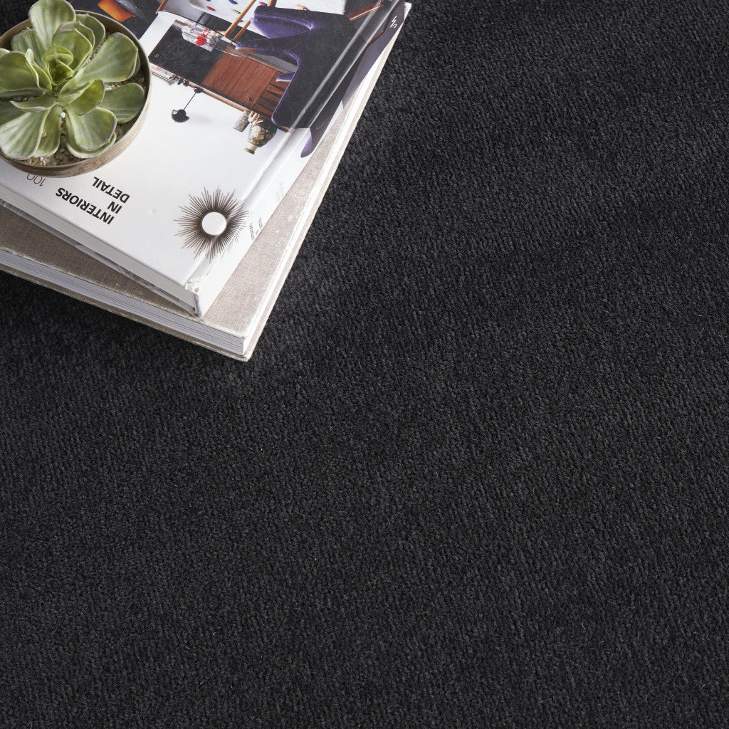 10' X 14' Black Stain Resistant Indoor Outdoor Area Rug - Outdoor