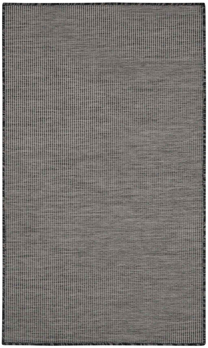 3' X 5' Charcoal And Ivory Indoor Outdoor Area Rug