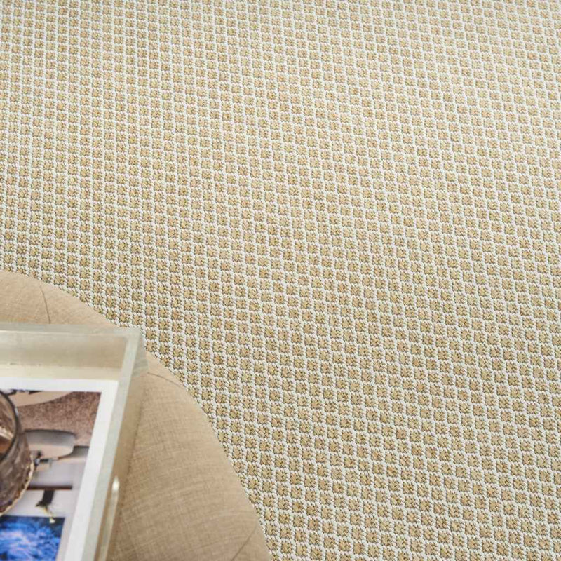 5' X 7' Natural And Ivory Geometric Indoor Outdoor Area Rug