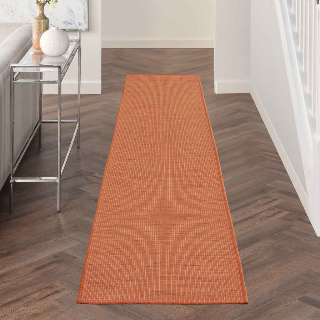 12' Terracotta Indoor Outdoor Area Rug