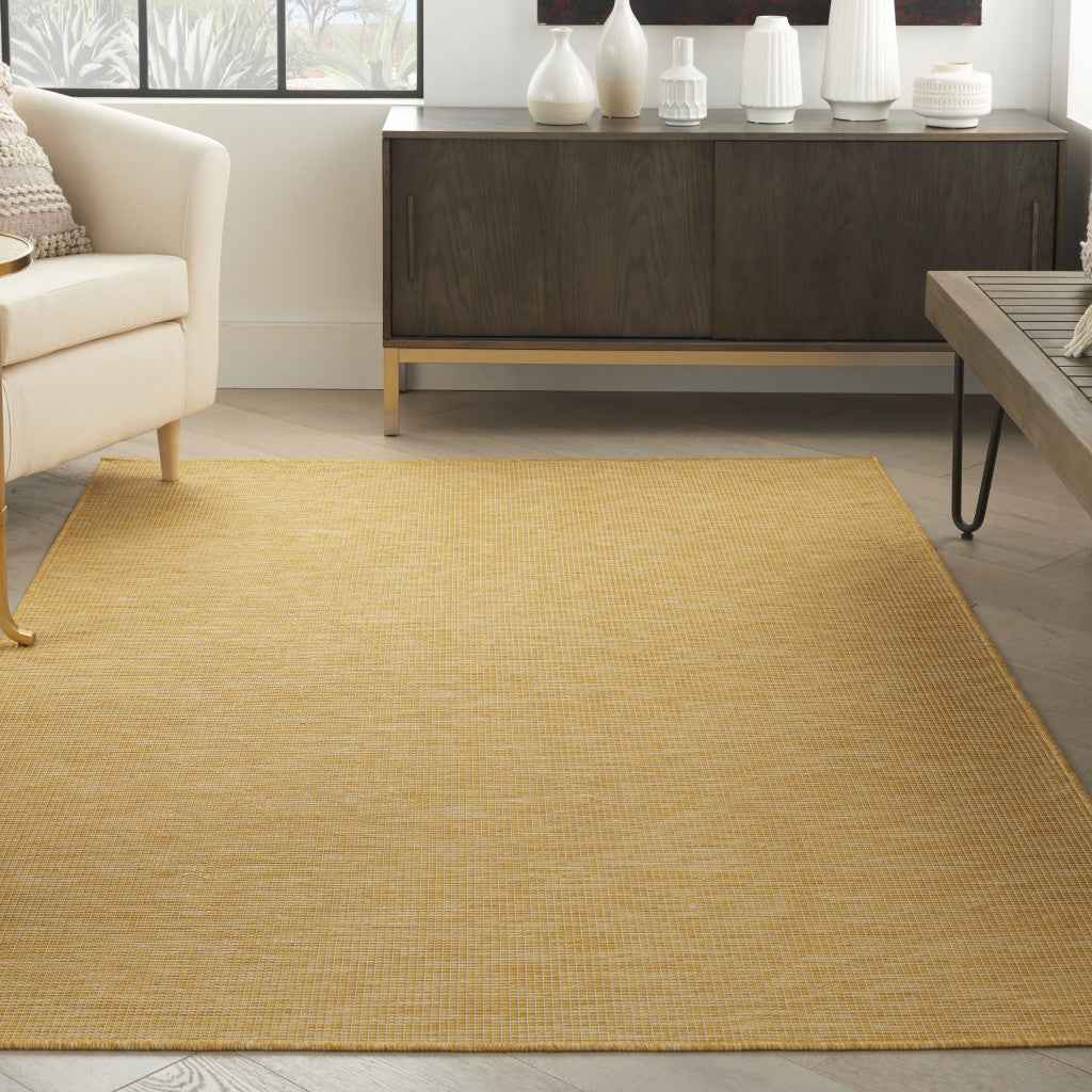 4' X 6' Yellow Indoor Outdoor Area Rug