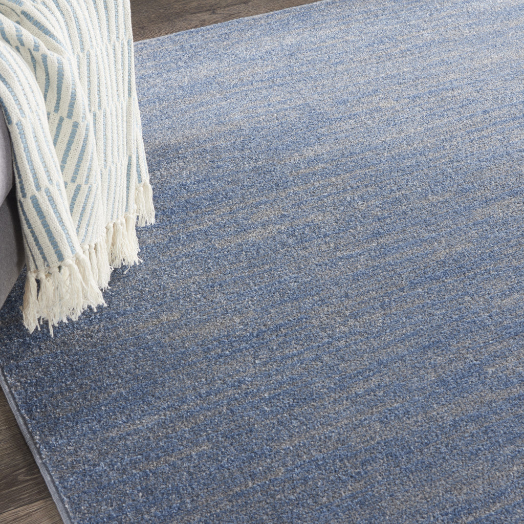 7' Blue And Gray Square Indoor Outdoor Area Rug - Outdoor