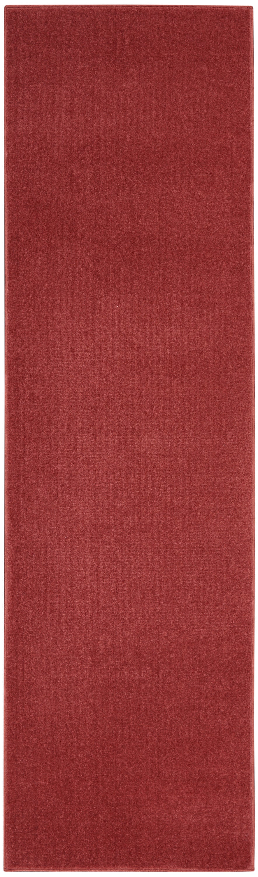 2' X 8' Brick Red Non Skid Indoor Outdoor Runner Rug - Outdoor