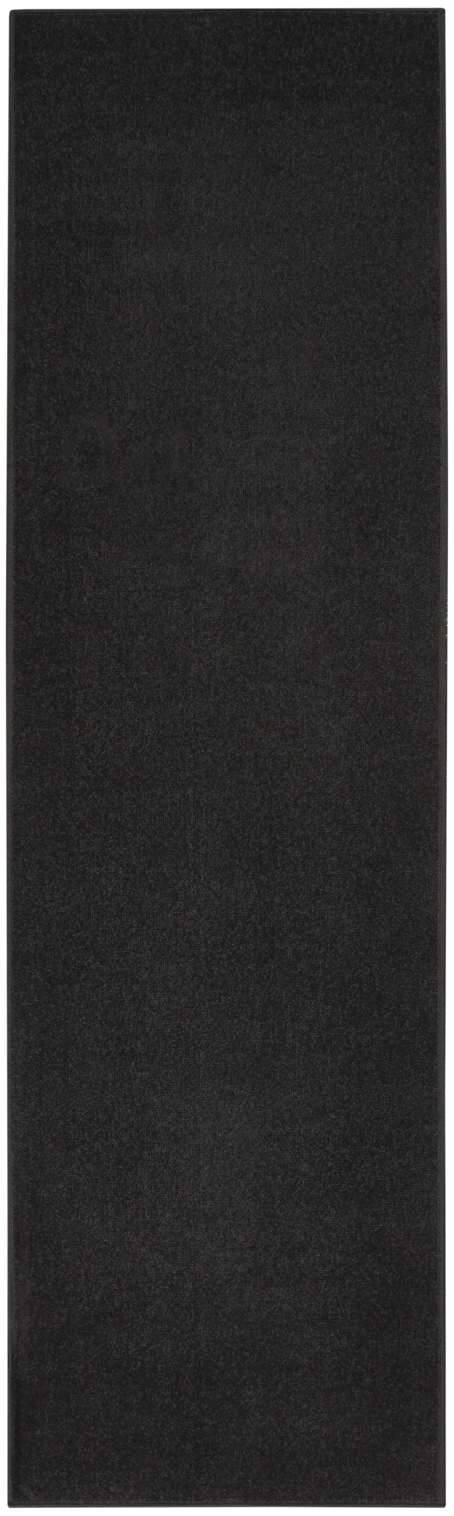 8' Black Indoor Outdoor Runner Rug - Outdoor