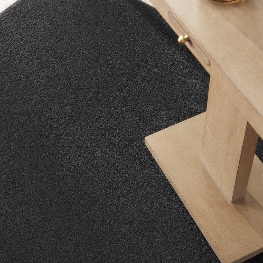 6' X 9' Black Stain Resistant Indoor Outdoor Area Rug - Outdoor