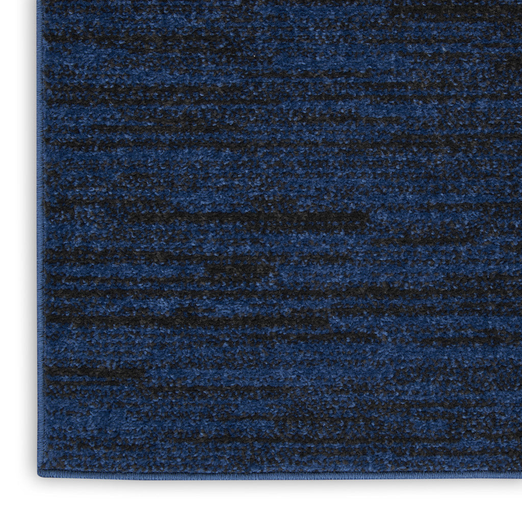 2' X 4' Midnight Blue Stain Resistant Indoor Outdoor Area Rug - Outdoor