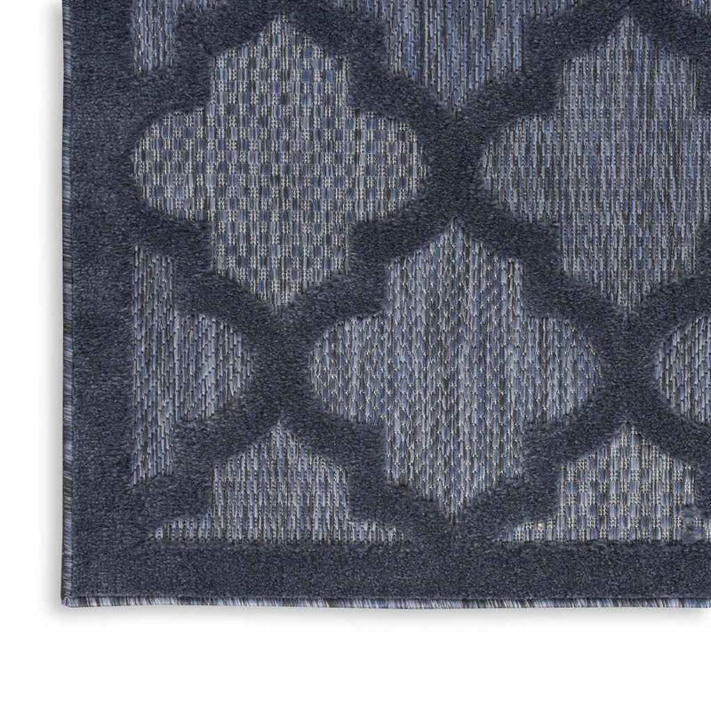 4' X 6' Blue Indoor Outdoor Area Rug