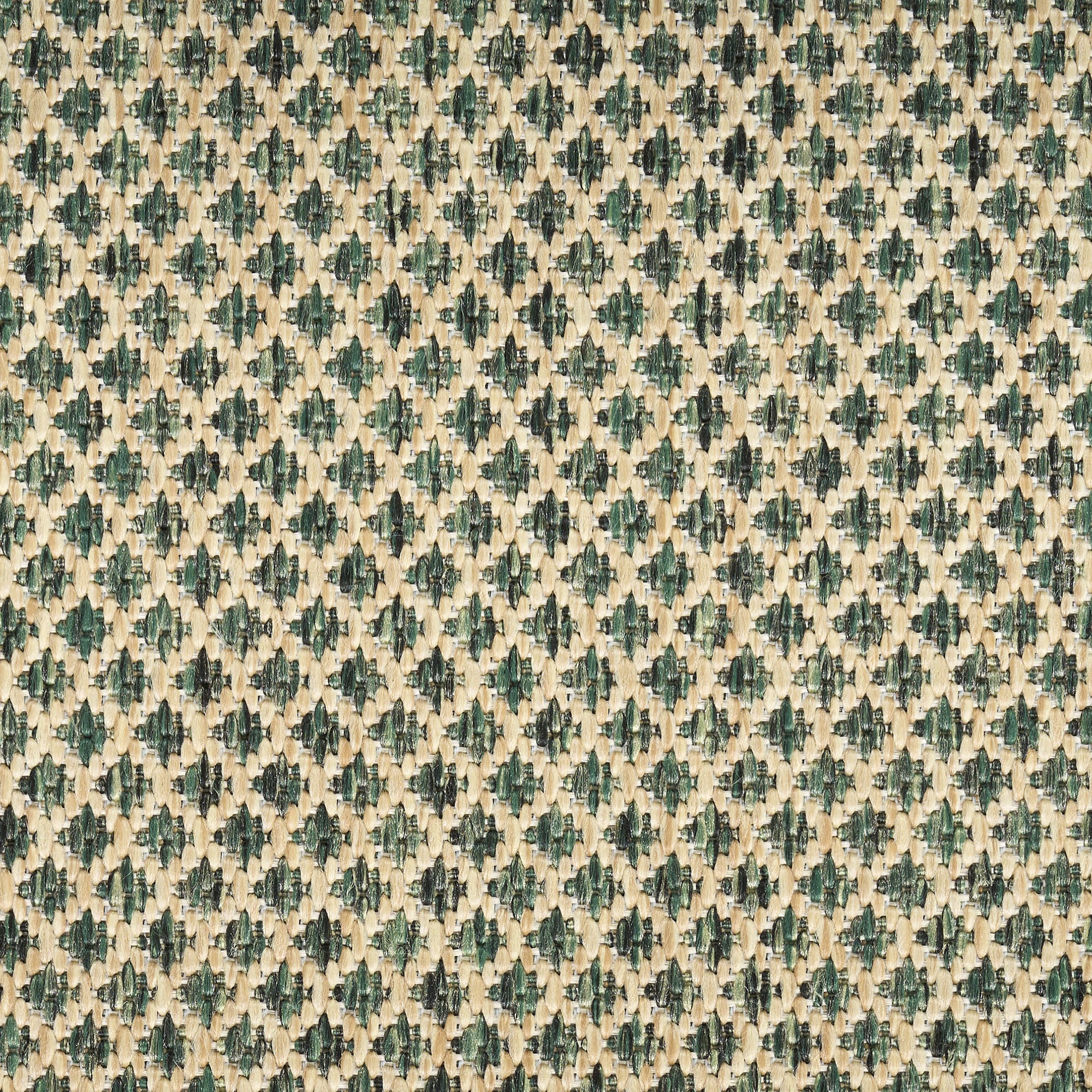 6' X 9' Green And Taupe Geometric Indoor Outdoor Area Rug