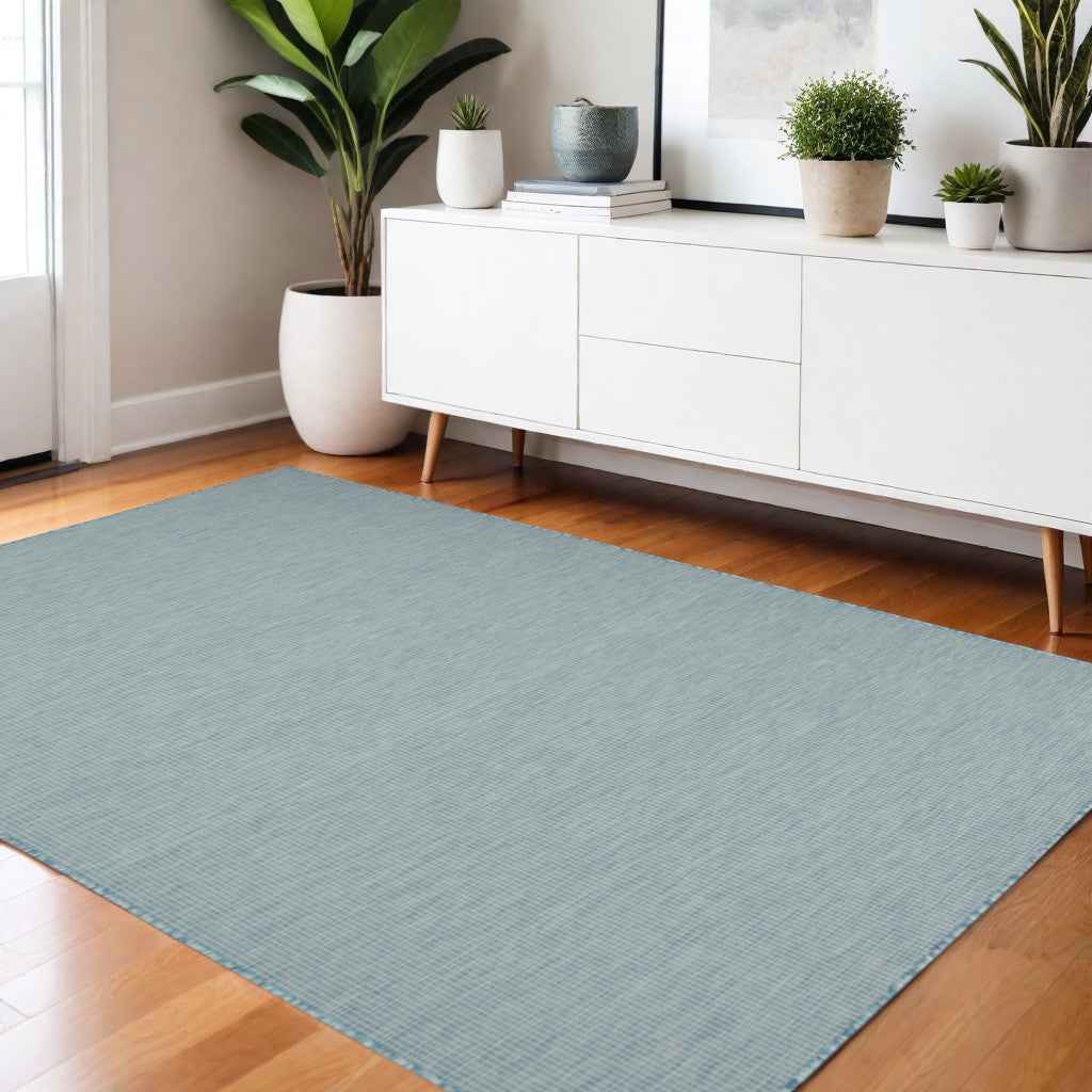 4' X 6' Aqua Power Loom Area Rug