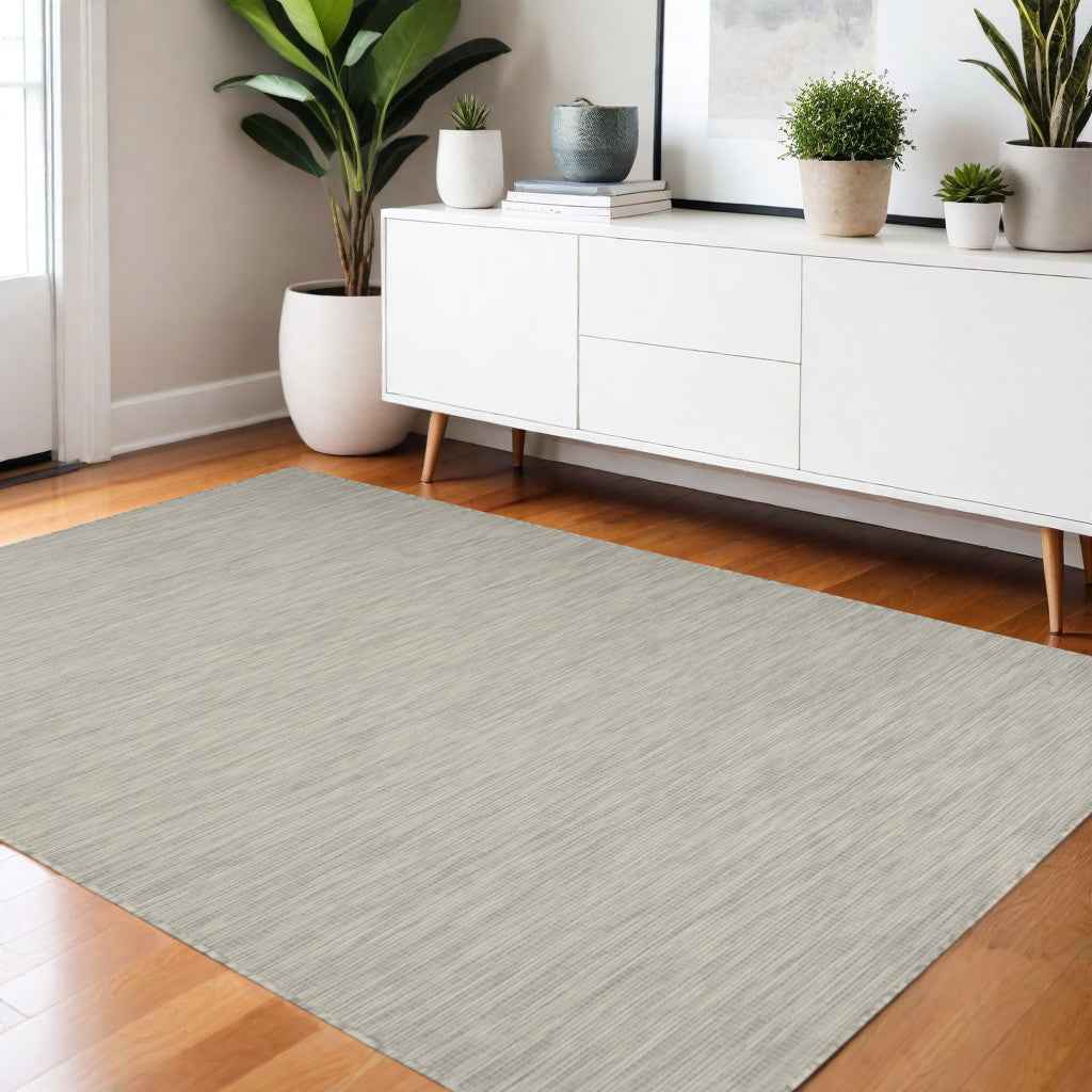 4' X 6' Gray Power Loom Area Rug