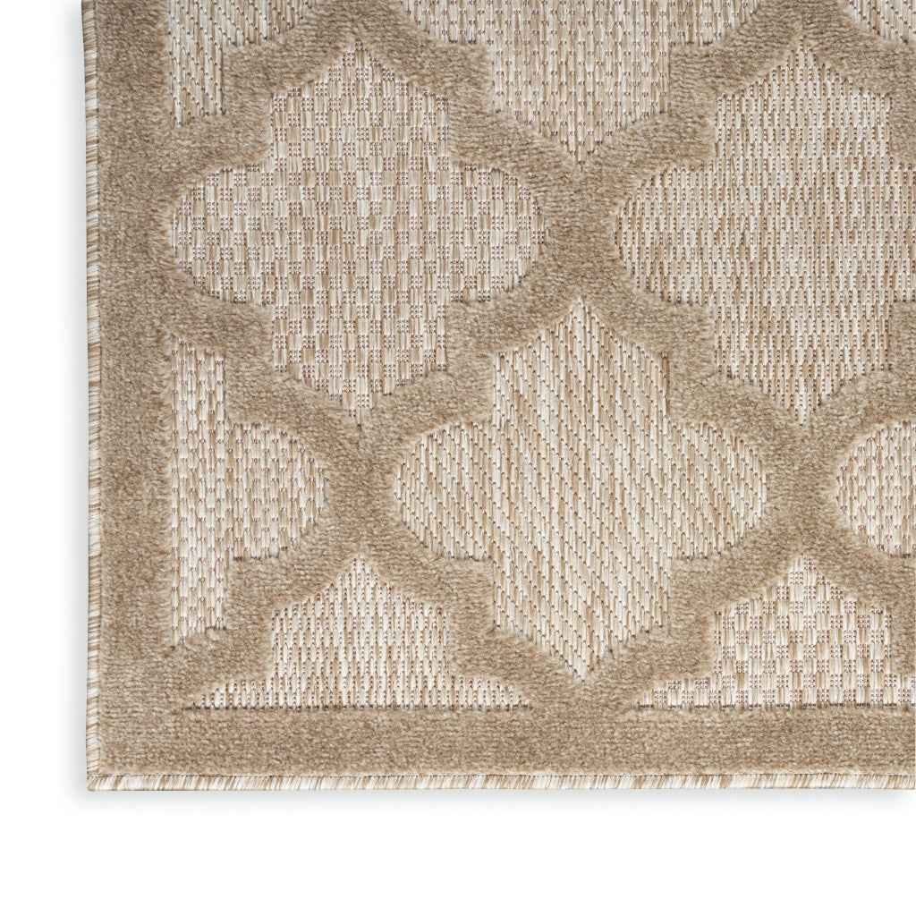 8' X 10' Beige Indoor Outdoor Area Rug
