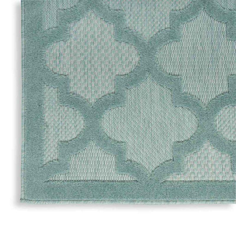 8' X 10' Aqua Indoor Outdoor Area Rug