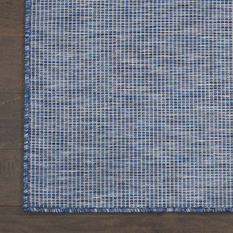 5' X 7' Navy Blue Indoor Outdoor Area Rug