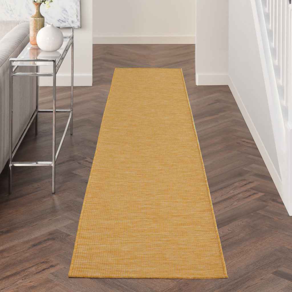 12' Yellow Indoor Outdoor Area Rug