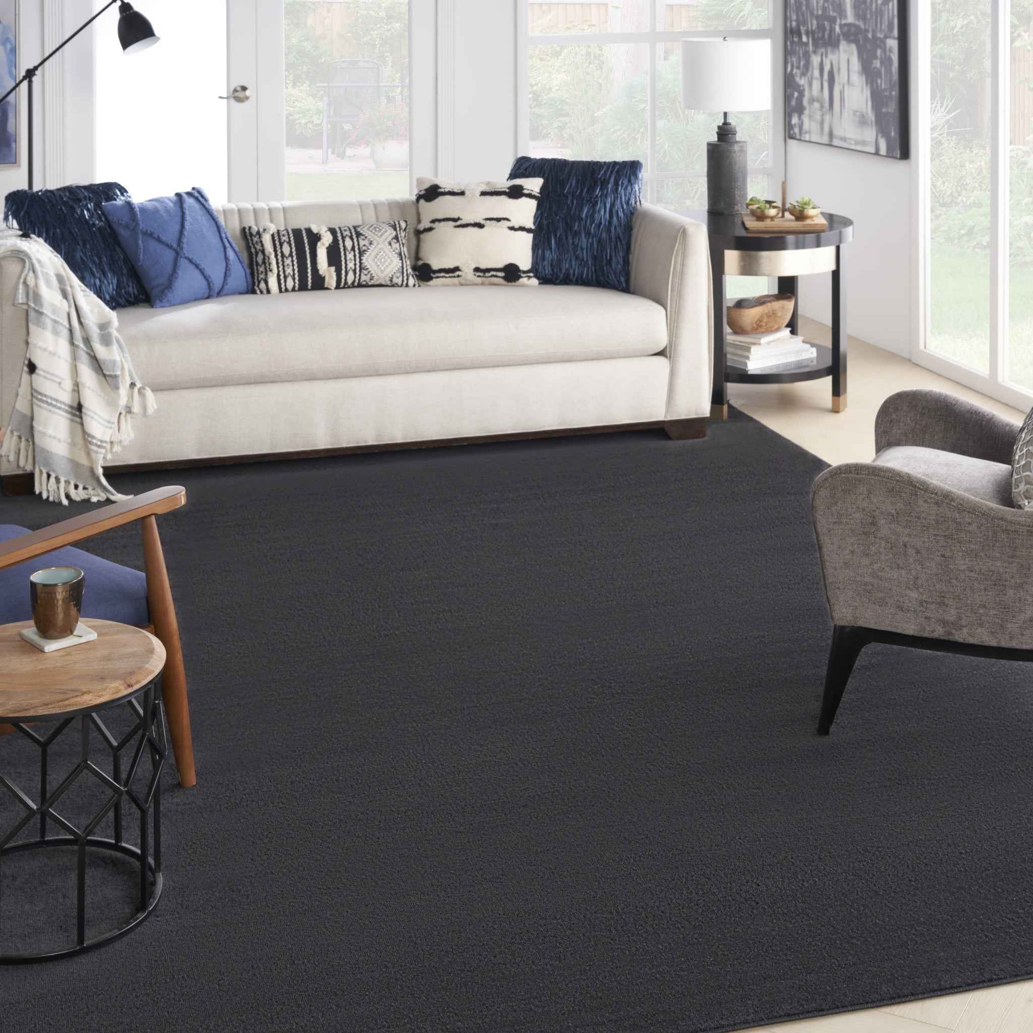 12' X 15' Black Indoor Outdoor Area Rug